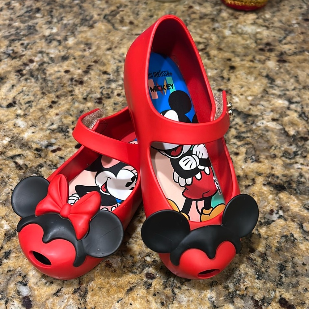 Mini Melissa  Kids Red Minnie Mouse Dress Shoes